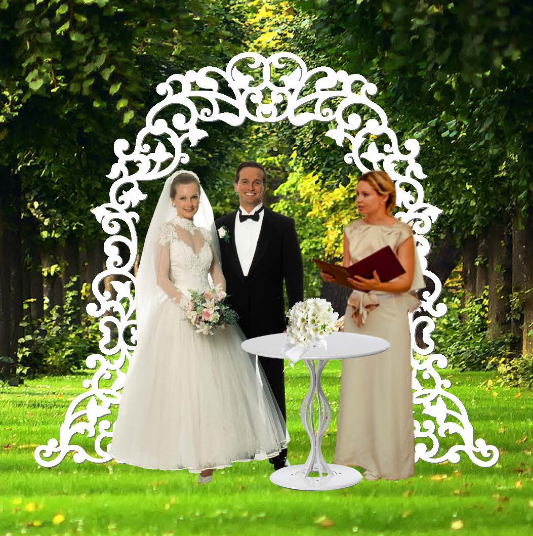 Свадебная арка белая сборно-разборная многоразовая