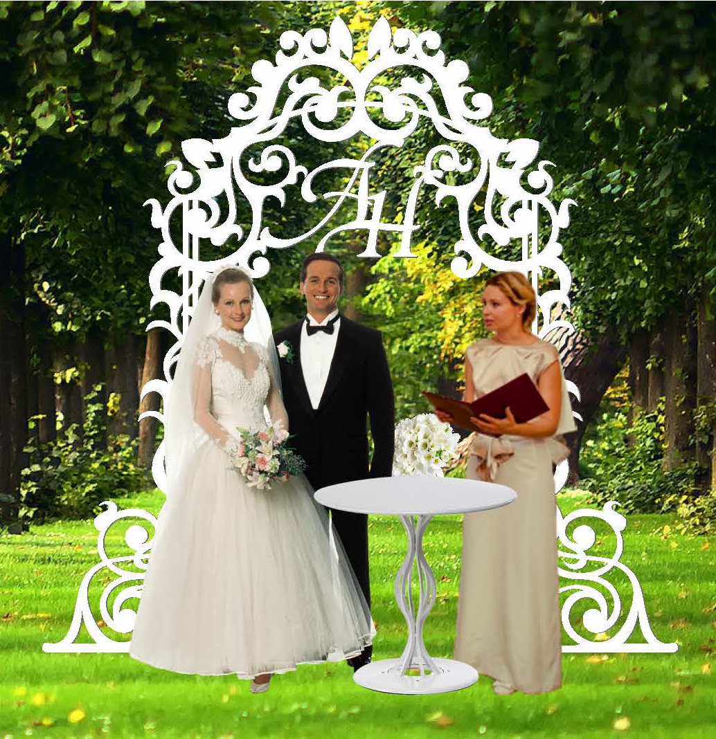 Свадебная арка белая сборно-разборная многоразовая