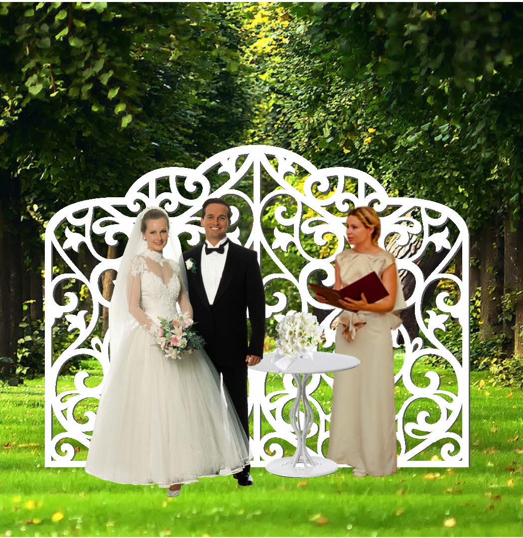 Свадебная арка белая сборно-разборная многоразовая