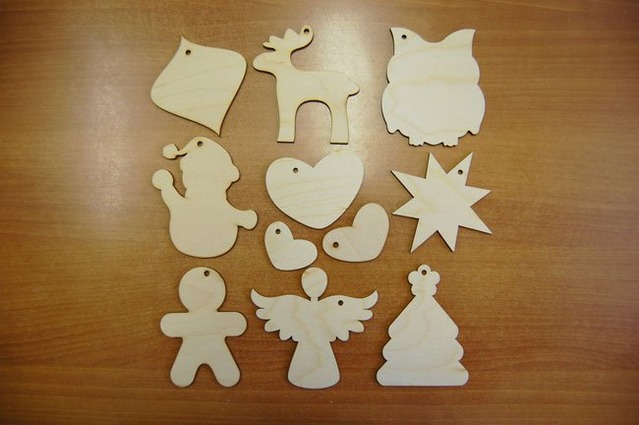 деревянные елочные игрушки