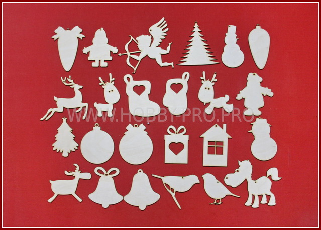 деревянные елочные игрушки