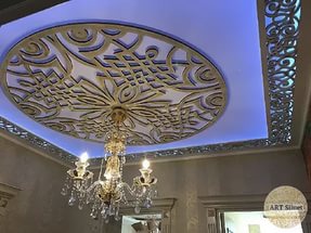декоративна резная потолочная решетка из фанер