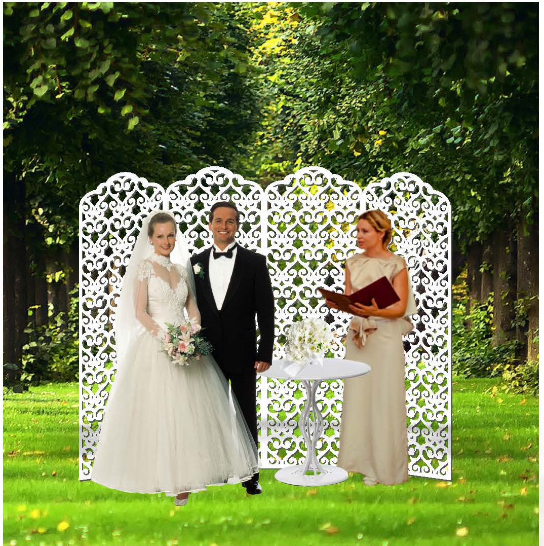 Свадебная арка белая сборно-разборная многоразовая