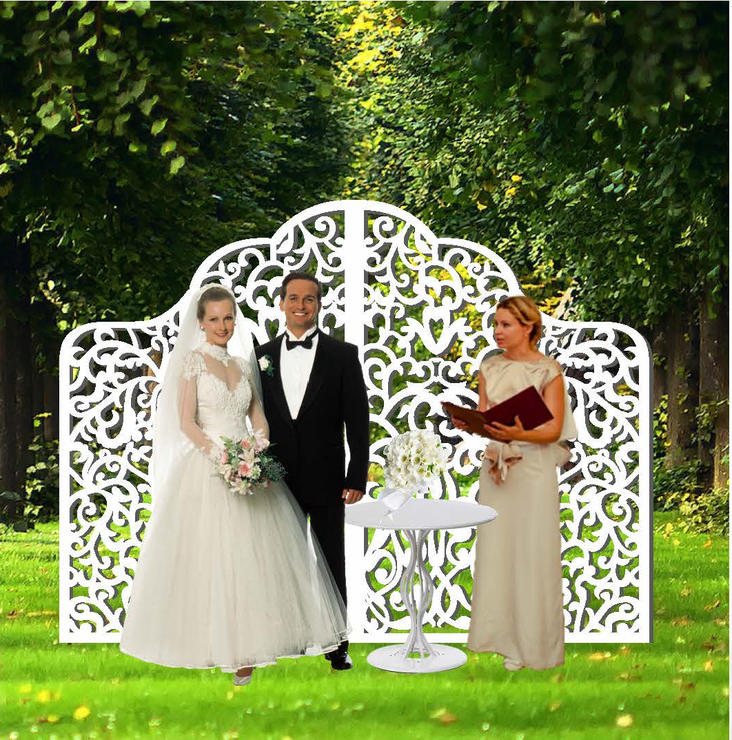 Свадебная арка белая сборно-разборная многоразовая